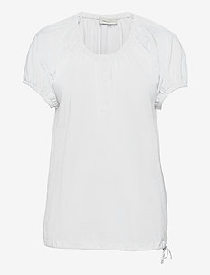 BETINA-SS-SOLID - short-sleeved blouses - brilliant white