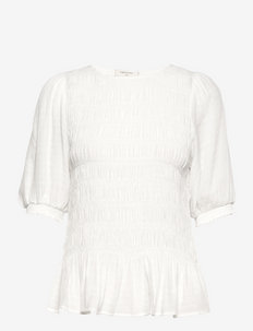 FQANDY-BL-SMOCK - long sleeved blouses - brilliant white 11-4001 tcx