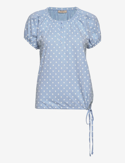 FQBETINA-SS-DUDDI - blouses met korte mouwen - chambray blue 15-4030 tcx