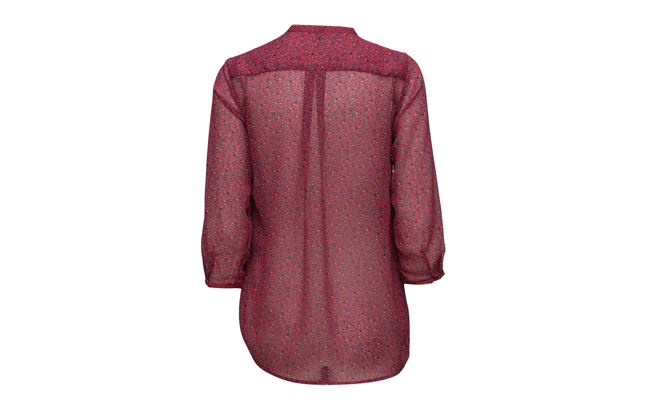 French Collarlss Pink Connection Aubine Shirt 100 Mischief Multi Crinkle Polyester pwprgR