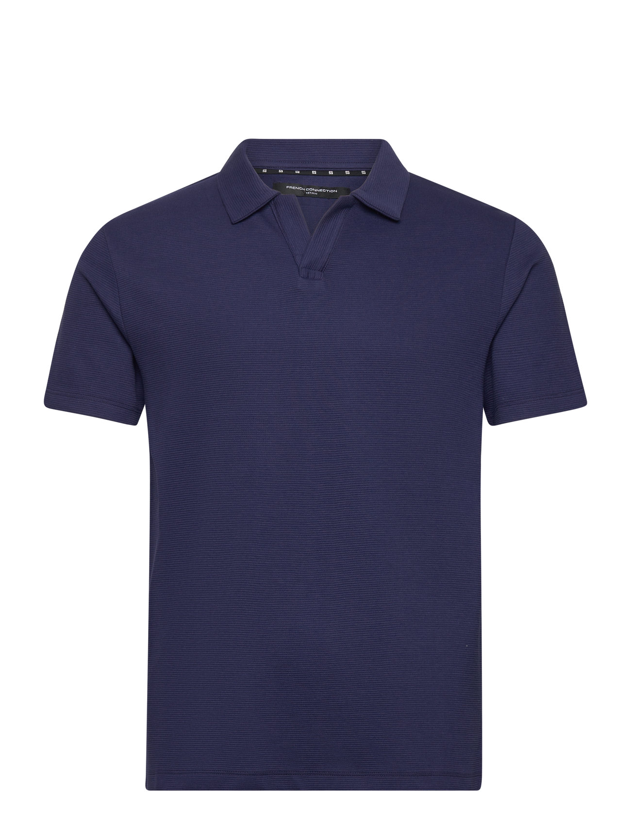 Ss Ottoman Trophy Neck Polo Tops Polos Short-sleeved Navy French Connection