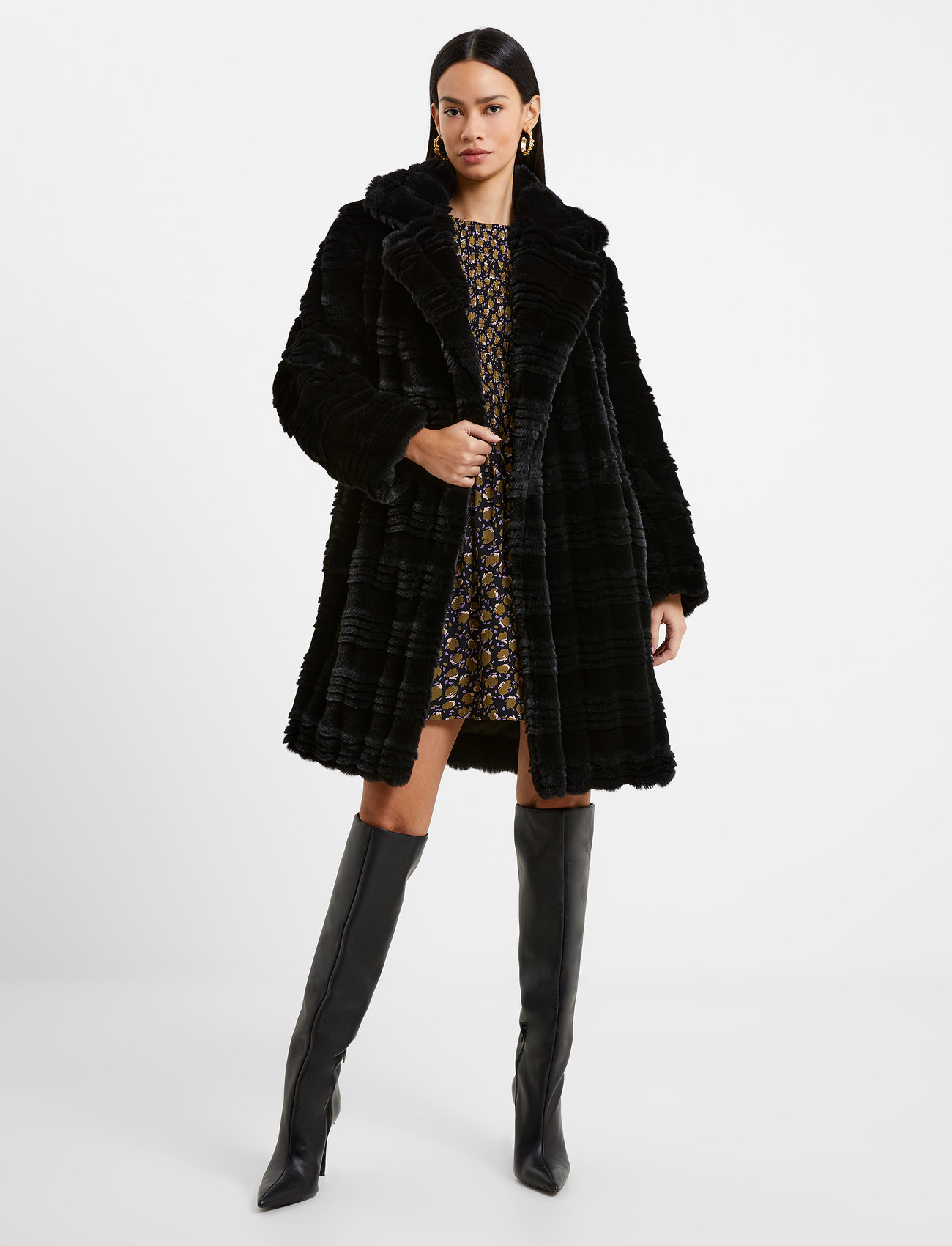 French connection outlet faux shearling coat