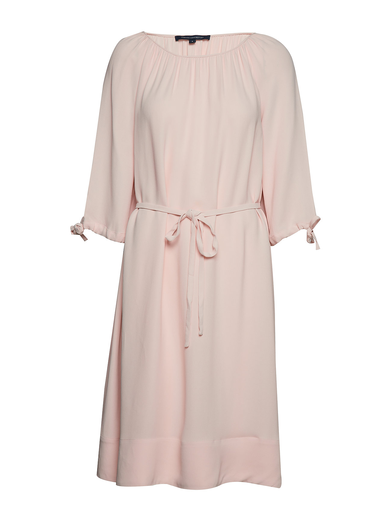 Ezmiya Crepe Solid Jurk Knielengte Roze French Connection french connection kopen in de aanbieding