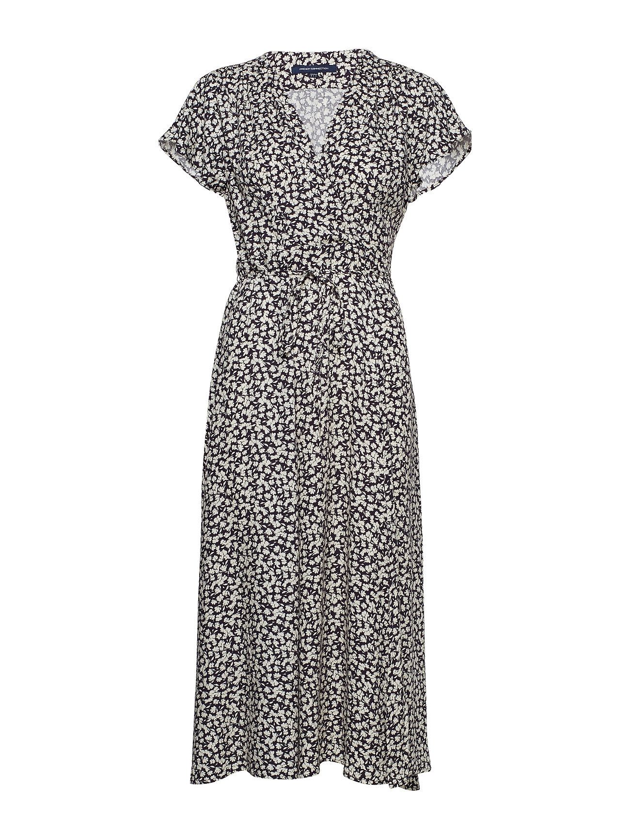 Aubi Rayon V Neck Maxi Dress Jurk Knielengte Multipatroon French Connection french connection kopen in de aanbieding