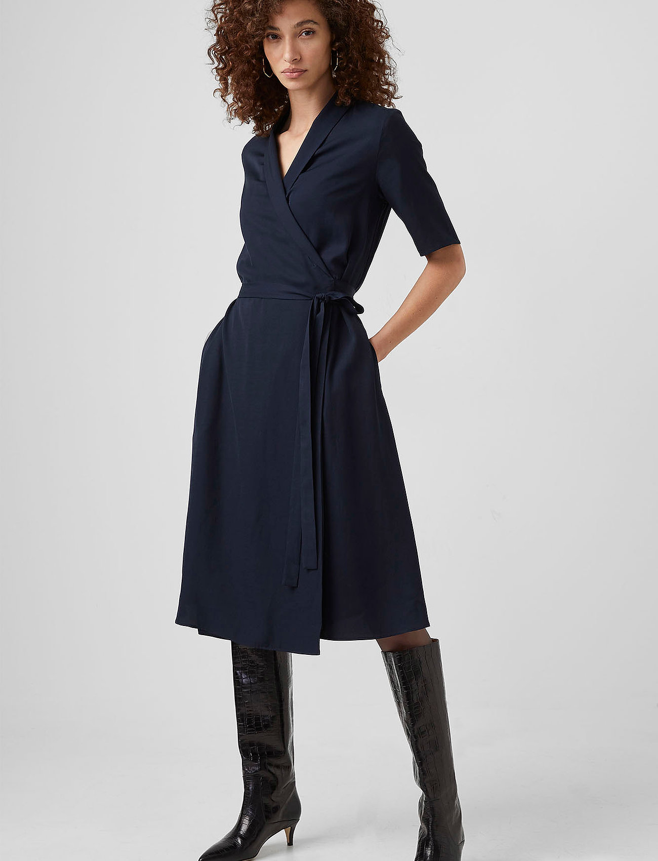 french connection navy shirt dress
