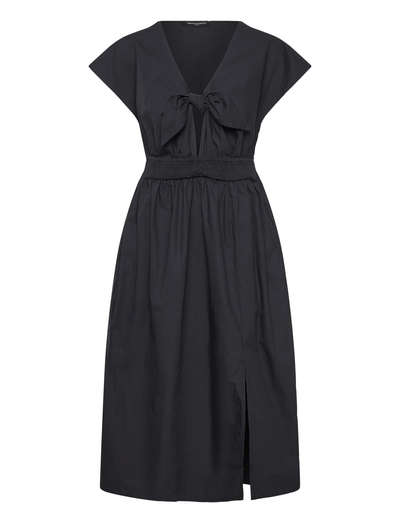 Barletta Poplin Tie Midi Dress Knelang Kjole Navy French Connection