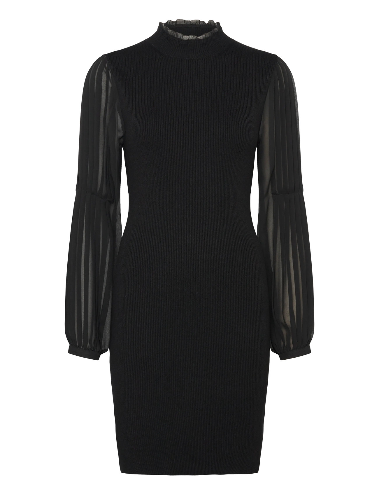 FRENCH CONNECTION Krista Mix Ls Kurz Kleid Schwarz - XL - Damen