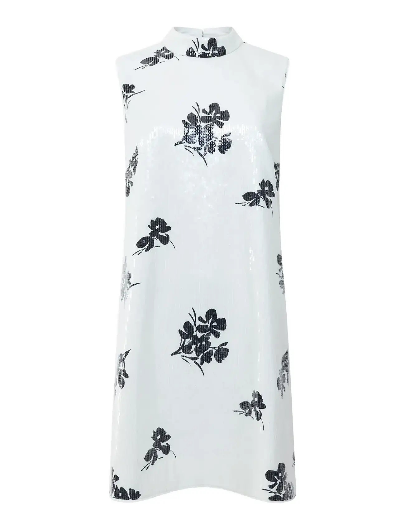 FRENCH CONNECTION Madeline Pailletten Slvlss Kleid Weiß - 38 - Damen