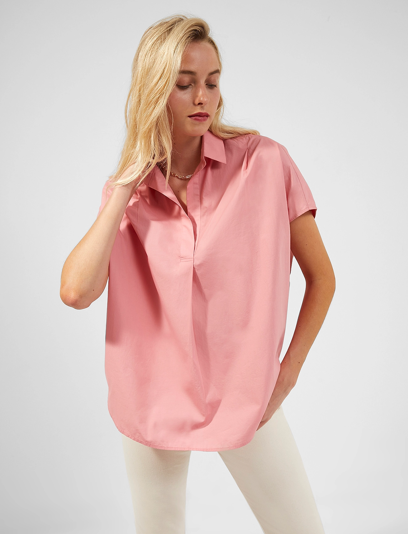 French Connection - CELE SLEEVELESS RHODES SHIRT - kortärmade skjortor - brandied pink - 0