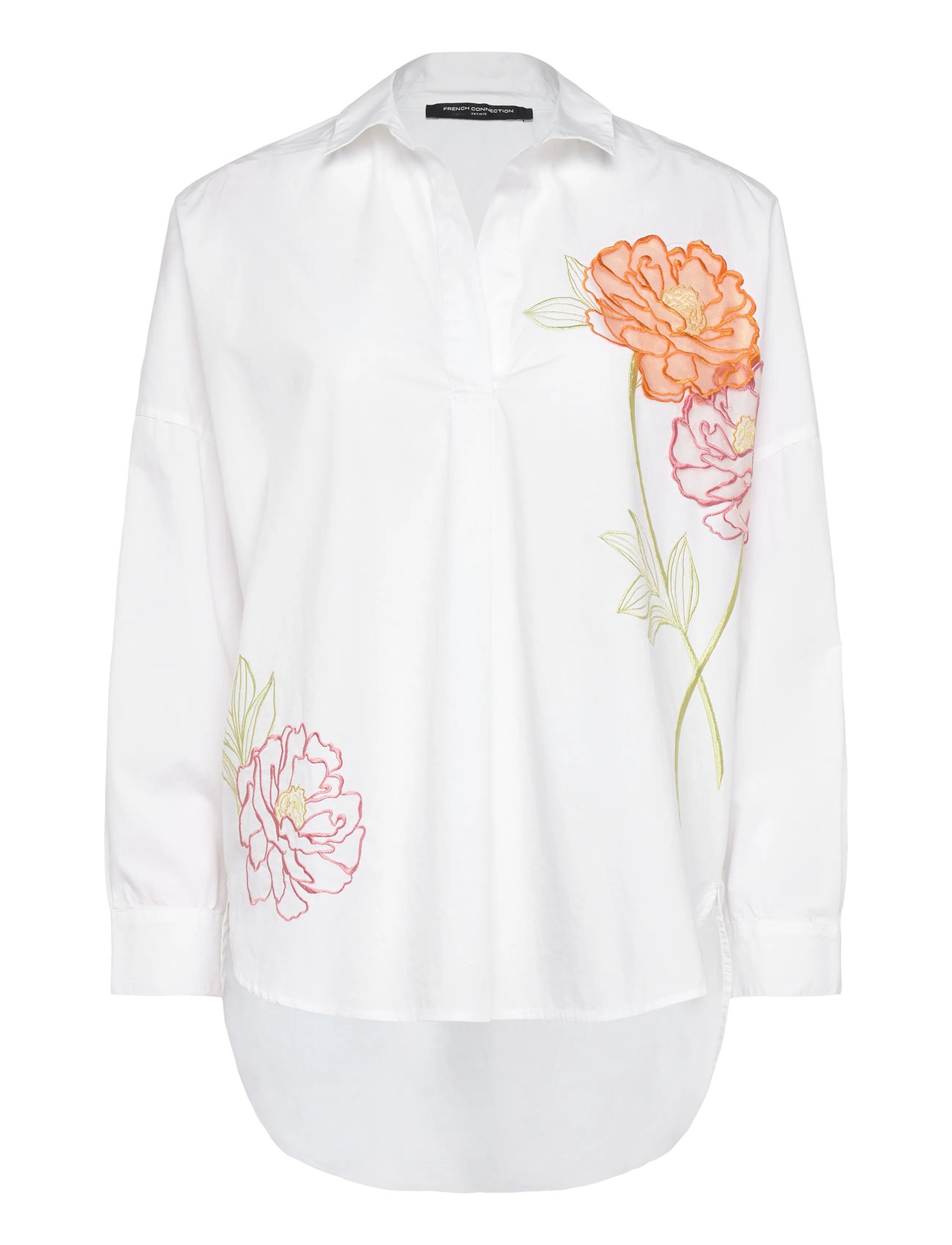 FRENCH CONNECTION Cambria Baumwolle Popover Shirt Weiß - XS - Damen