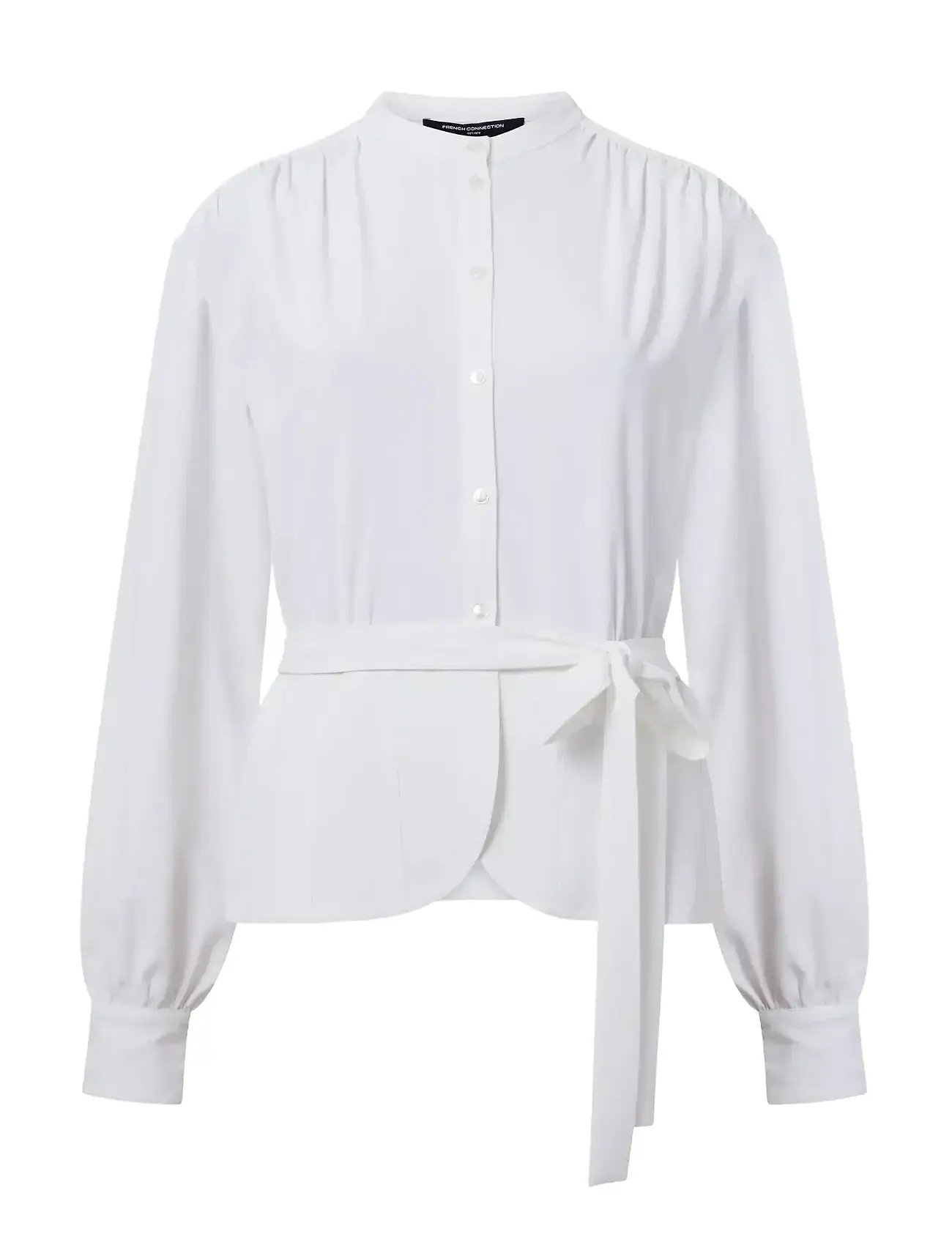 FRENCH CONNECTION Arezzo Ls Waist Tie Shirt Weiß - 36 - Damen