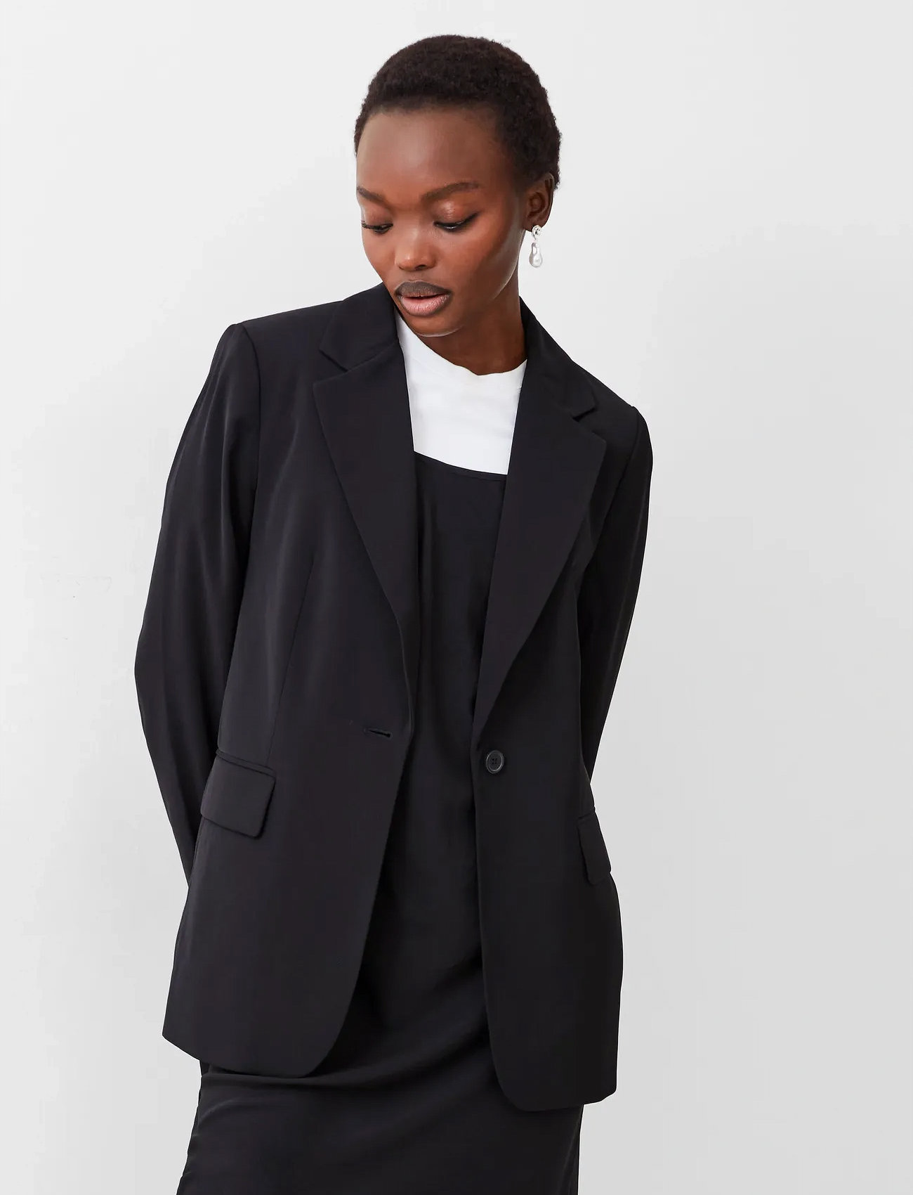 French Connection Harrie Suiting Single Breasted, 34, Black, Blazere > Enkeltradede Blazere, Dame