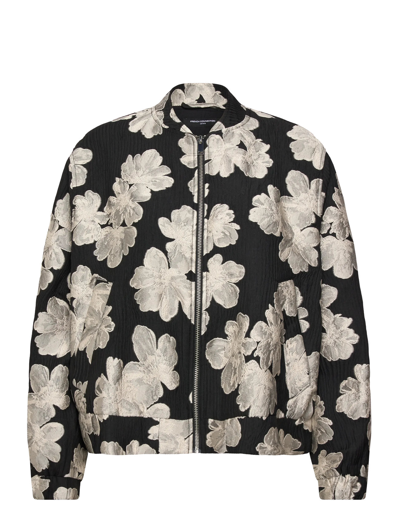 FRENCH CONNECTION Lora Poly Jacquard Bomber Schwarz - 38 - Damen