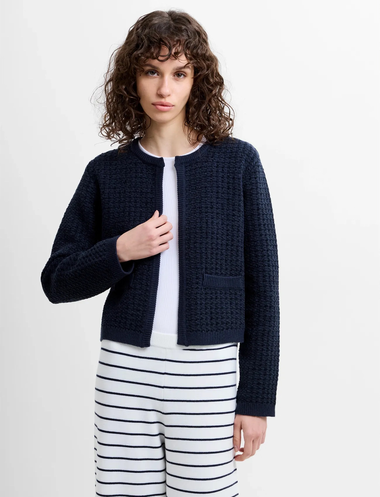 French Connection Noar Cardigan, XL, Navy, Strik > Cardigans, Dame