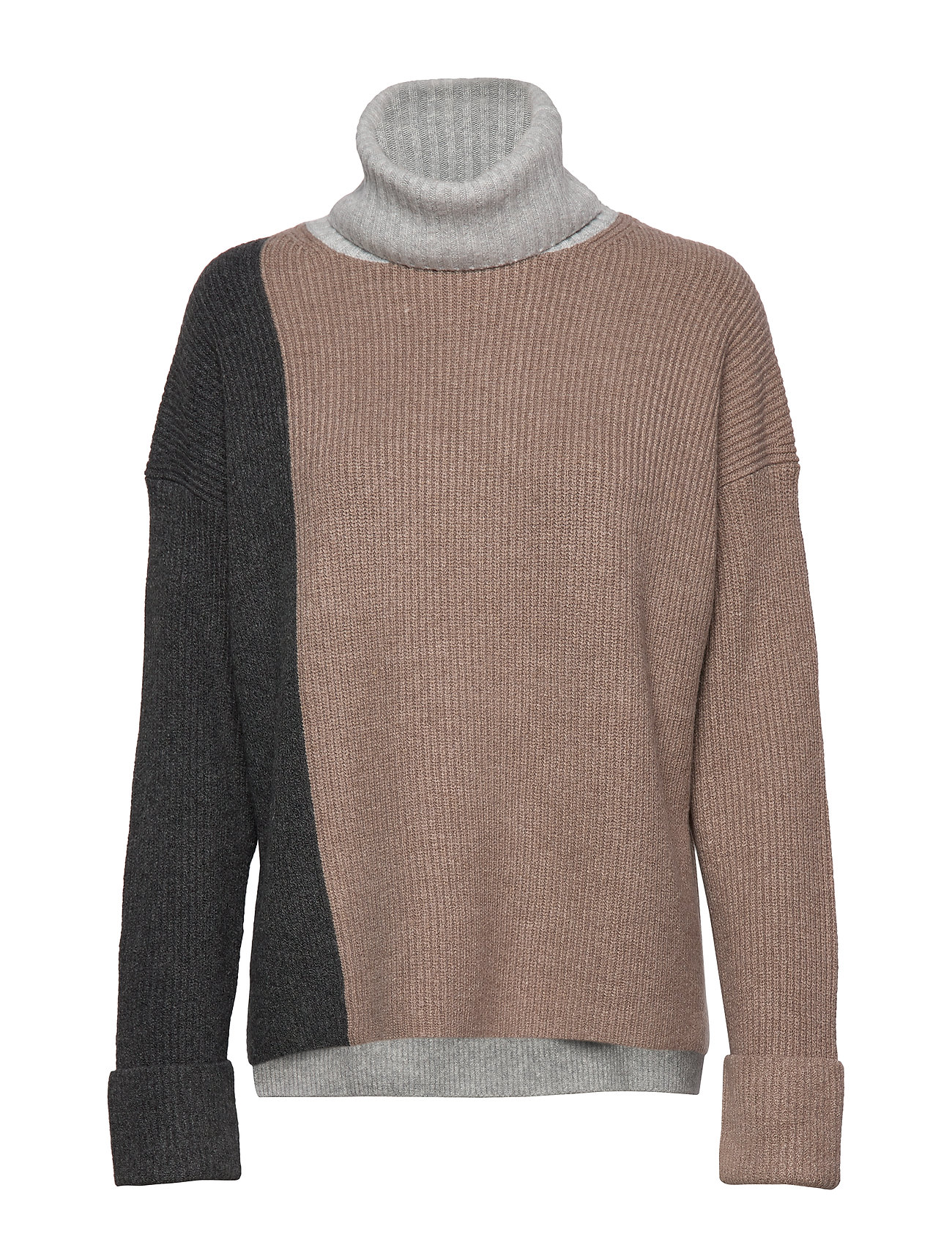 French Connection River Vhari Col Blck Knts Roll Turtleneck Polotröja Beige [Color: TAUP M/CHRC M/LGRY M ][Sex: Women ][Sizes: XS,S,L ]