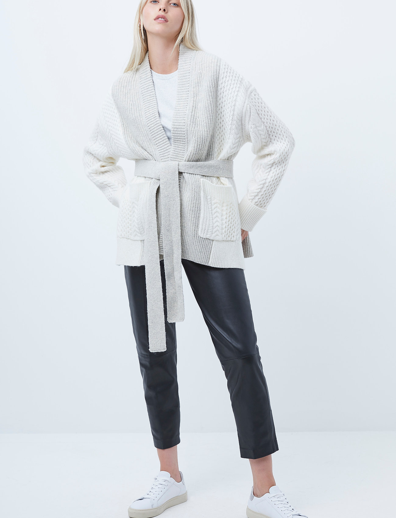 belted cardigan