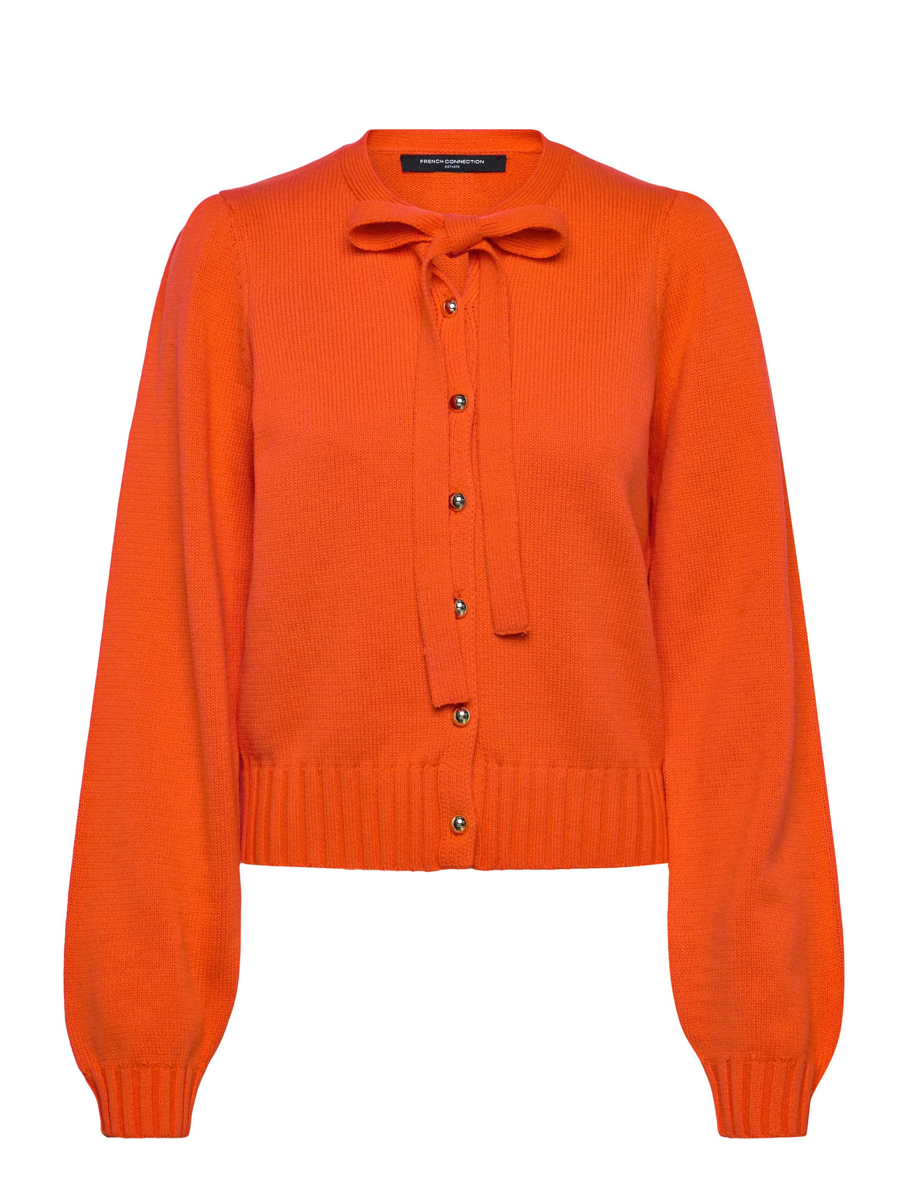 FRENCH CONNECTION Varli Ls Tie Nk Cardigan Orange - S - Damen