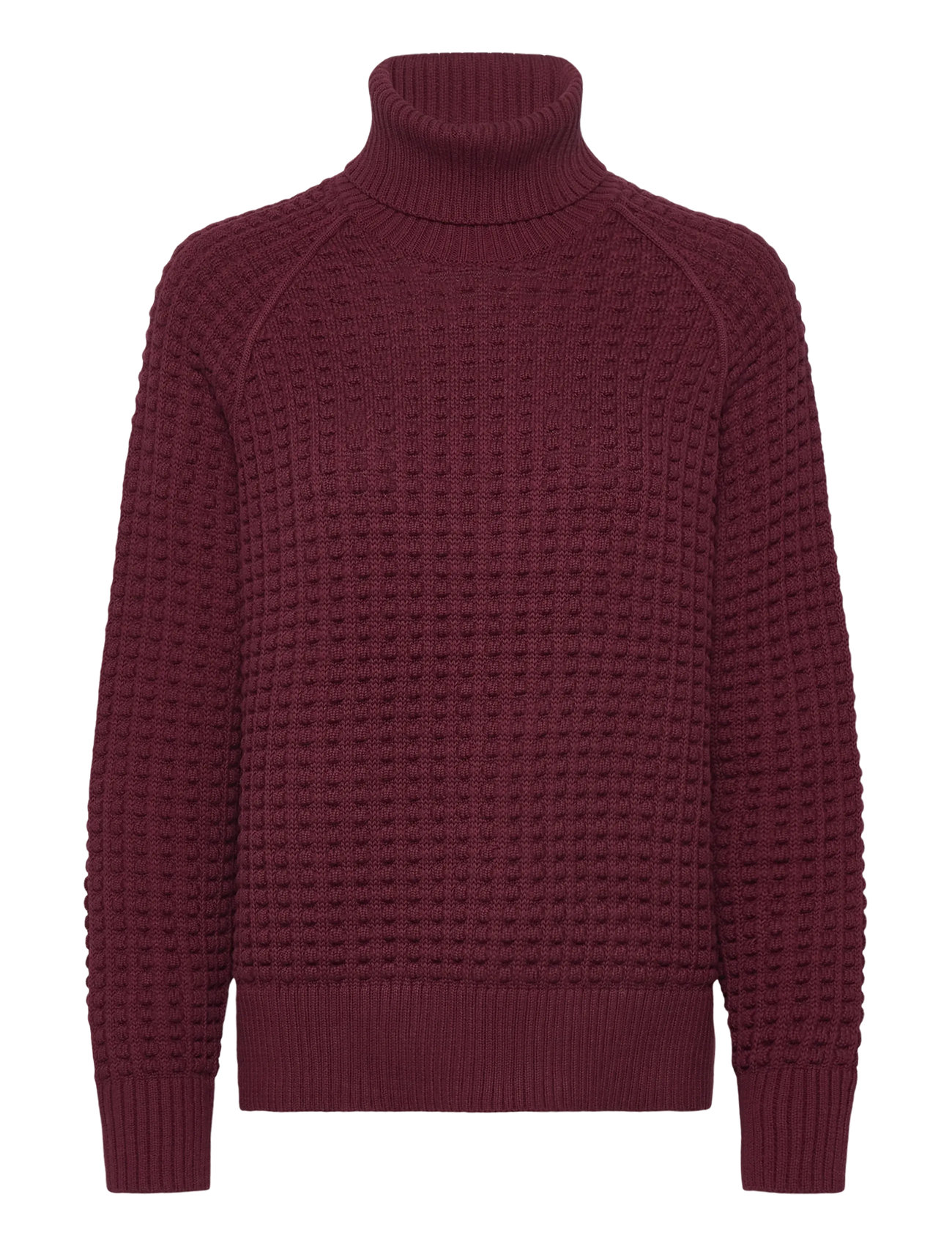 FRENCH CONNECTION Keya Popcorn Ls High Nk Jumper Burgundy - XS - Damen