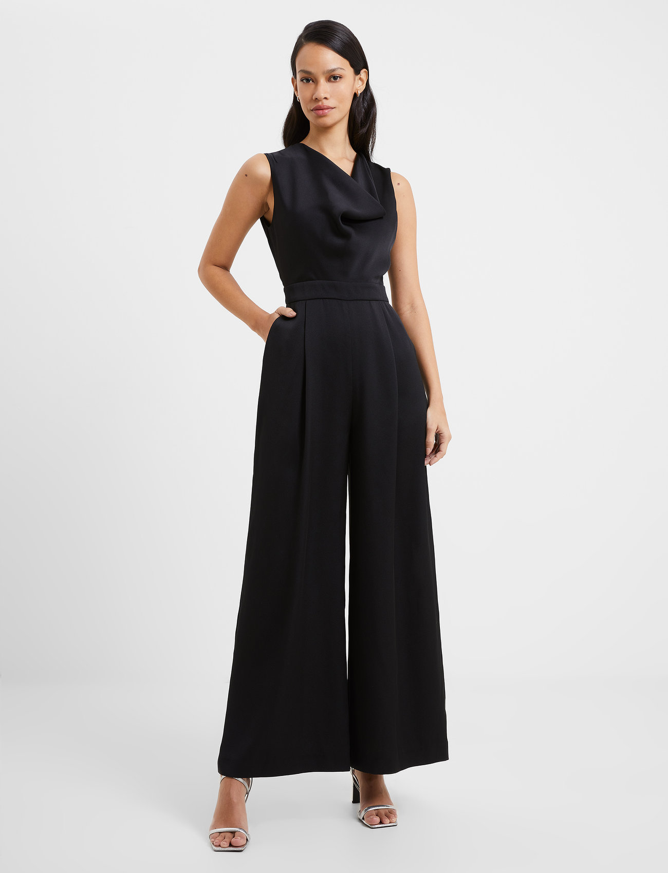 Harlow Satin Jumpsuit Blackout