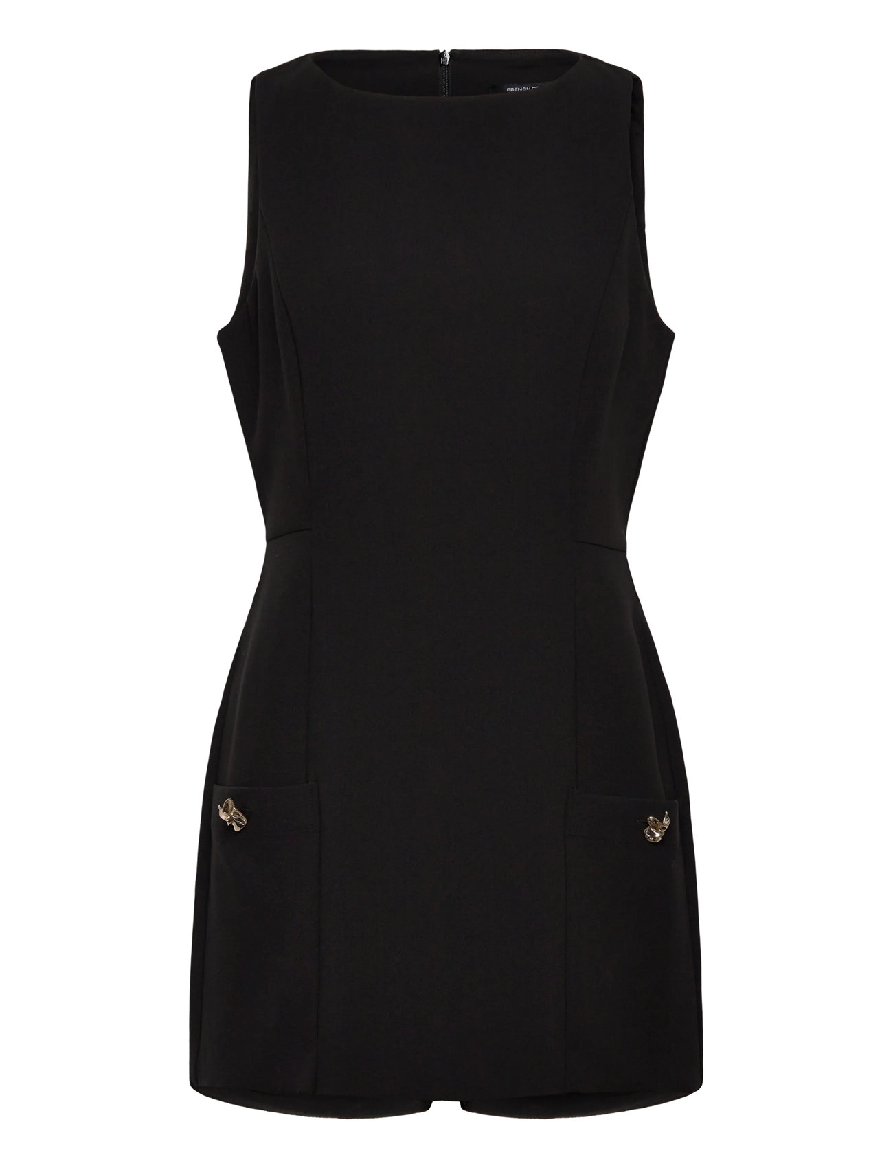 FRENCH CONNECTION Azra Twill Wrap Kleid Schwarz - 42 - Damen