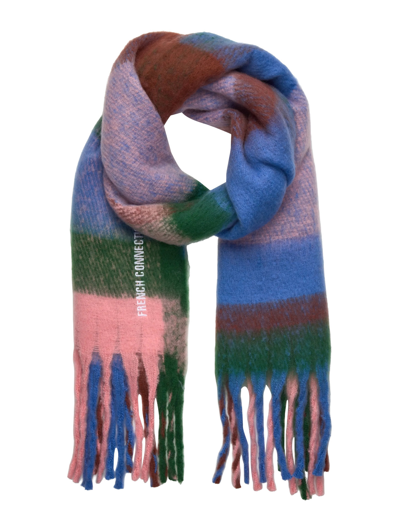 French Connection Super Soft Check Scarf, One Size, Multi/patterned, Tørklæder > Vintertørklæder, Dame