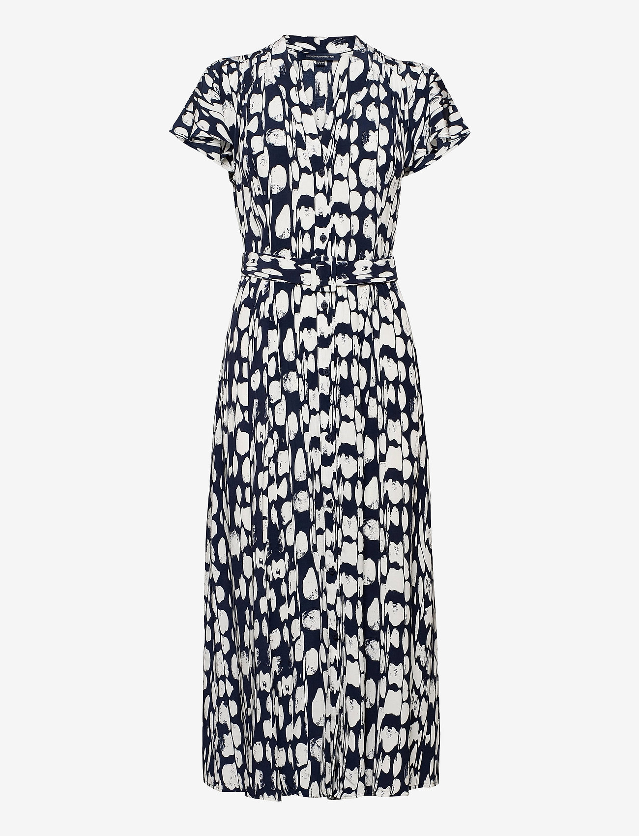 french connection islanna crepe printed midi dress