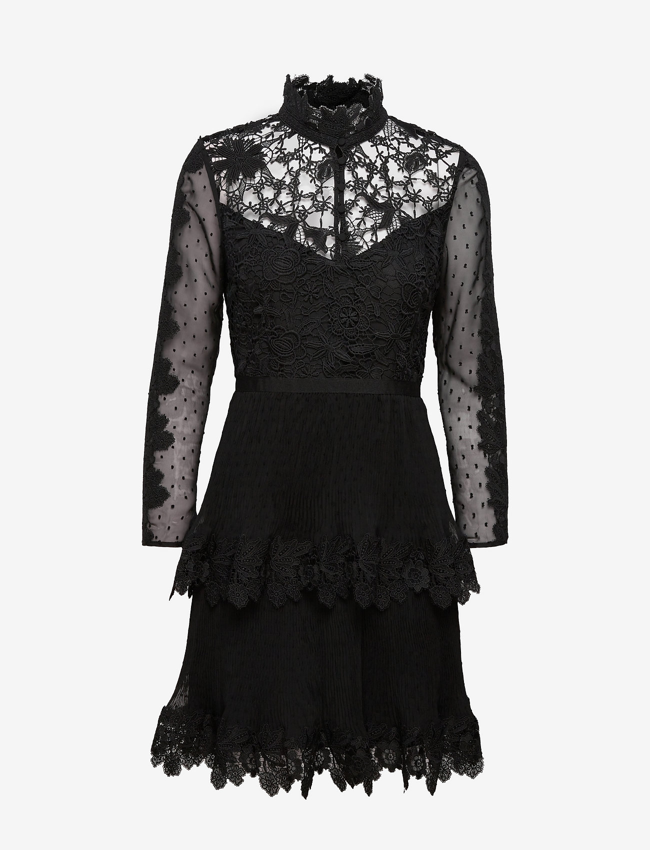 French Connection - GARIANA LACE DRESS - spetsklänningar - black - 1