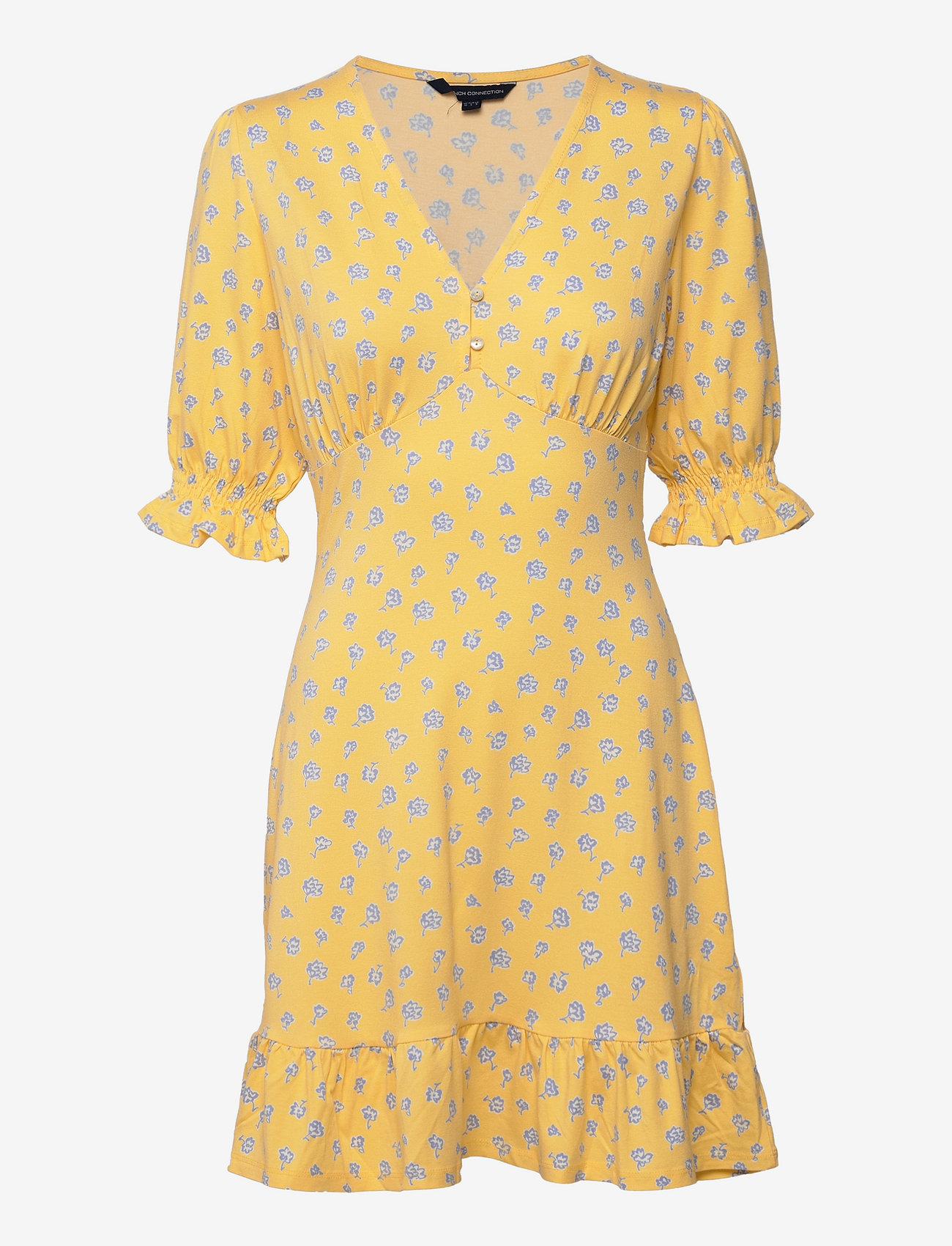 French Connection - PEONY-DORIA ECO PUFF SLV DRESS - korta klänningar - golden glaze multi - 1