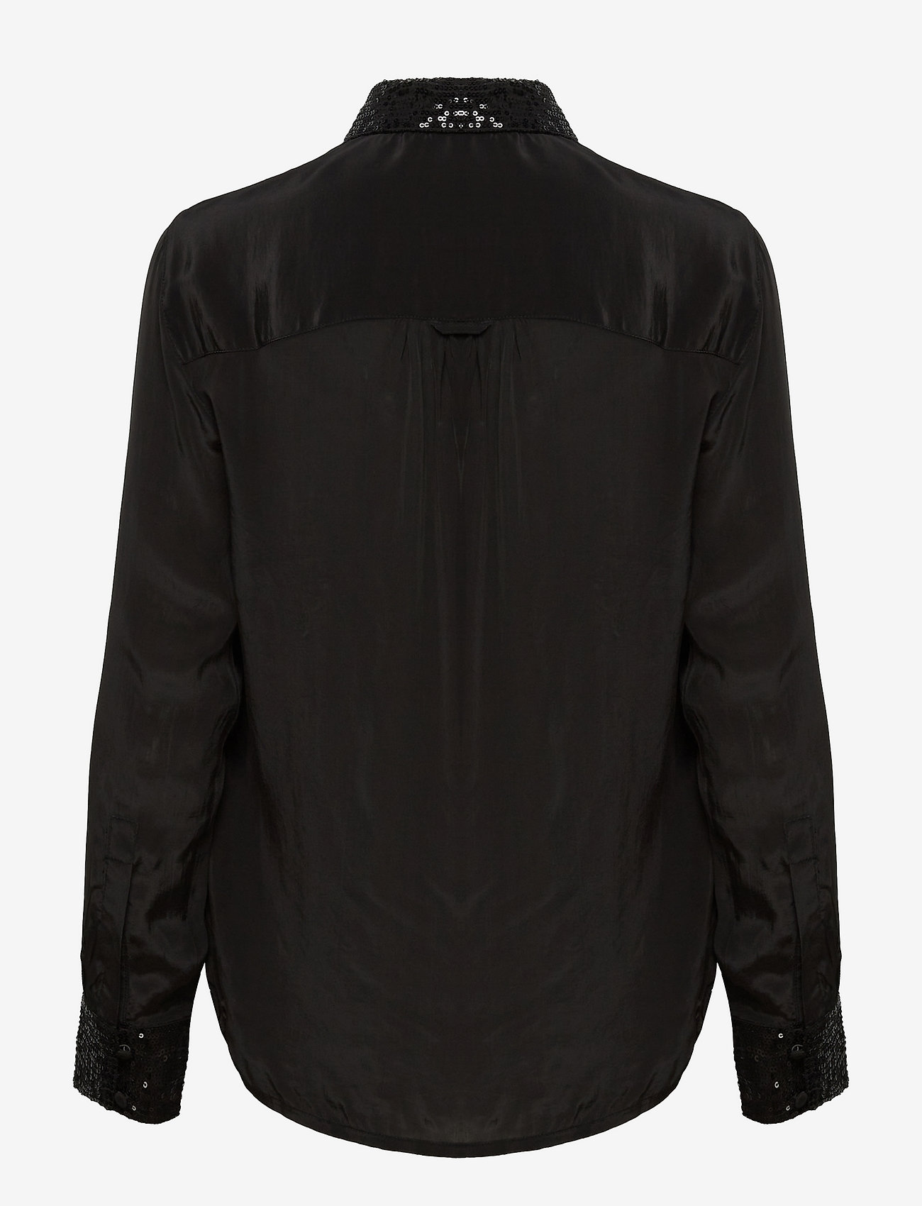 French Connection - PF ESHKA SEQUIN DETAIL SHIRT - långärmade skjortor - black - 1