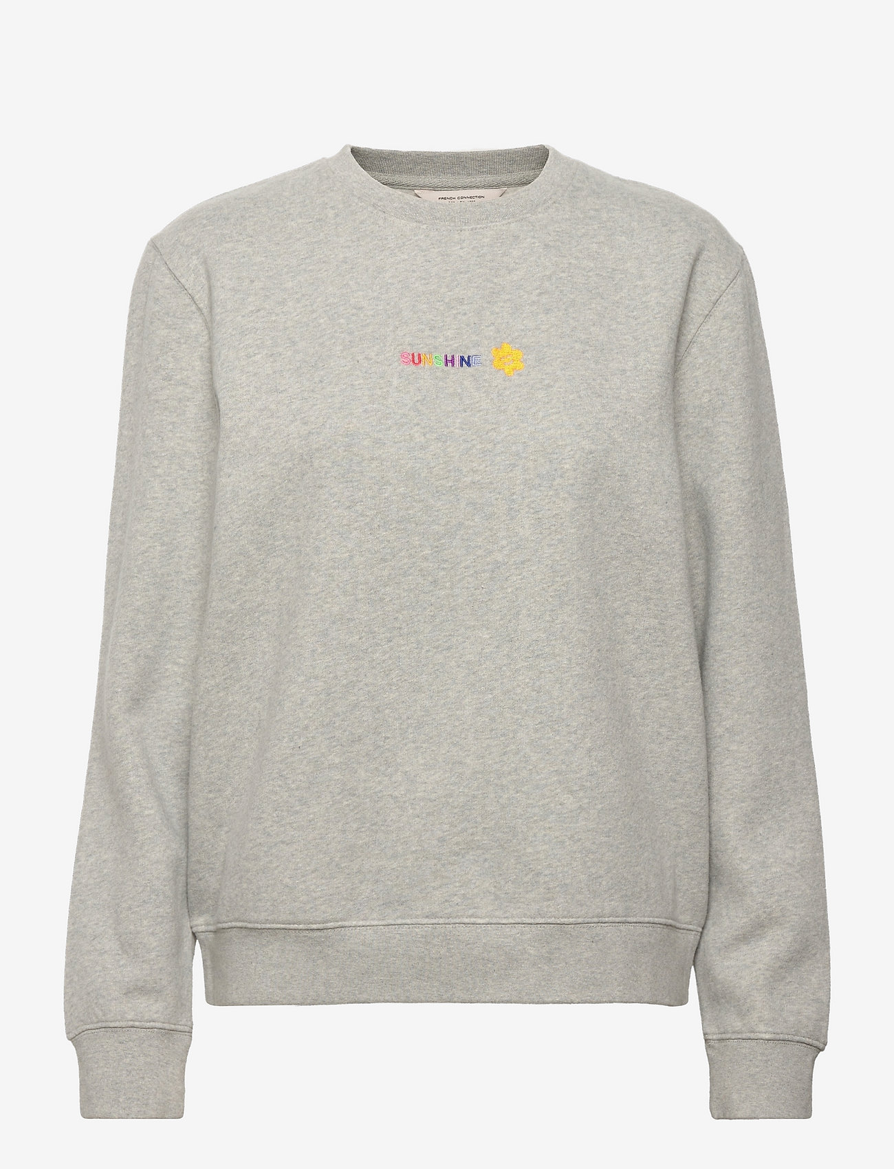 French Connection - SUNSHINE ORGNC GRAPHIC SWEATER - sweatshirts - light grey mel - 1