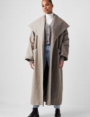 French Connection - PF EDITH SUSTAINABLE WOOL COAT - vinterkappor - tweed mix - 0