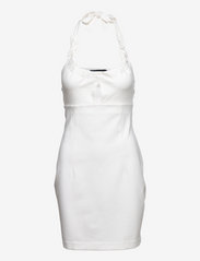 REBY PONTE JRSY CUTOUT HLTR DR - SUMMER WHITE