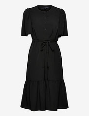 COURTNEY CREPE TIERED DRESS - BLACK