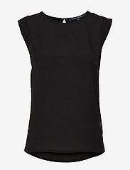 French Connection - POLLY PLAINS CAPPEDTEE - linnen - black - 0