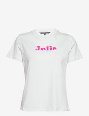 French Connection - JOLIE GRAPHIC BOYFIT TEE - t-shirts - white - 0
