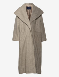 PF EDITH SUSTAINABLE WOOL COAT - manteaux d'hiver - tweed mix