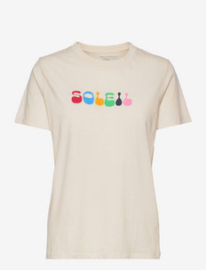 SOLEIL ORGANIC BOYFIT TEE - t-shirts - classic cream