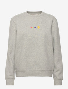 SUNSHINE ORGNC GRAPHIC SWEATER - sweatshirts - light grey mel