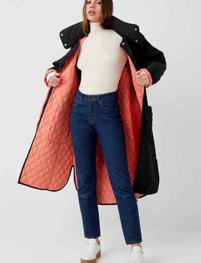 french connection aris quilted coat red