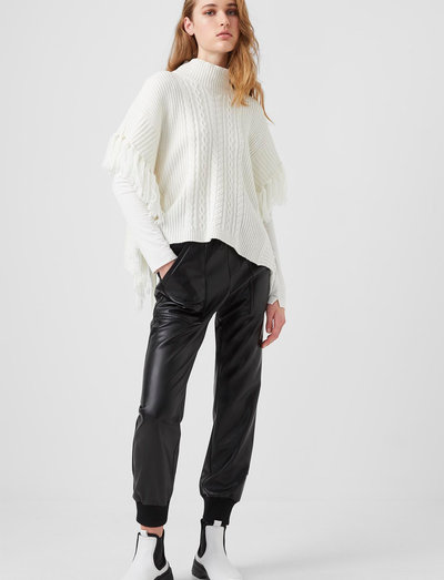 french connection crolenda trousers in black pu