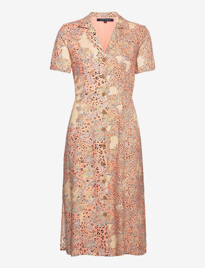 french connection peach dress