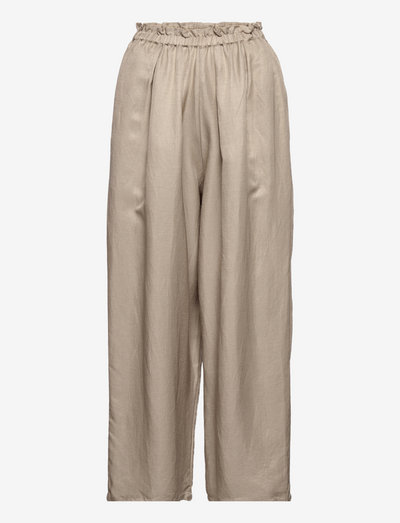 ARLO DRAPE SUIT TROUSER - bukser med brede ben - aluminium