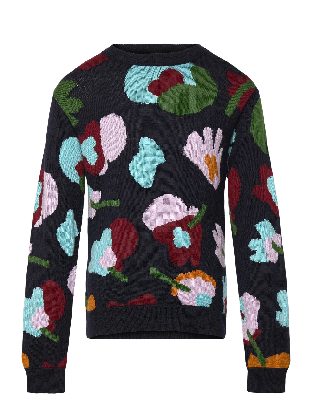 FUB Jaquard Pullover Navy - 110 - Kinder