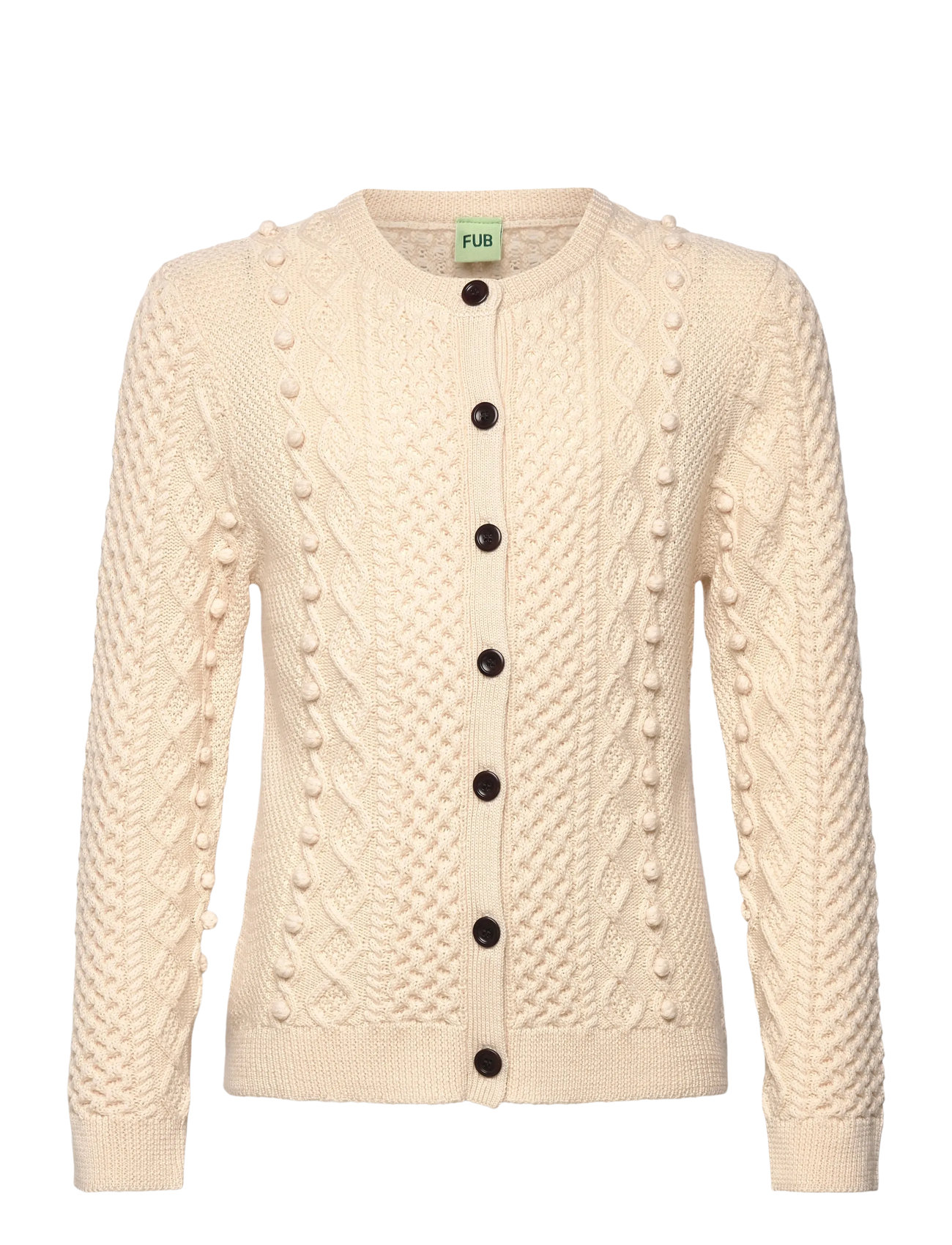 FUB Aran Cardigan Cream - 110 - Kinder
