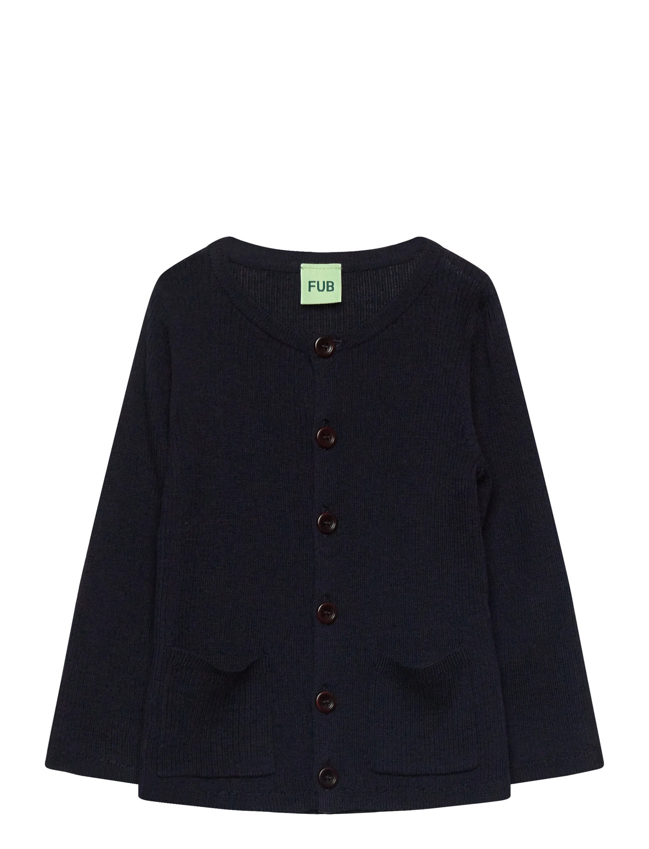 FUB Baby Rib Cardigan, 56, Navy, Strik > Cardigans, Børn