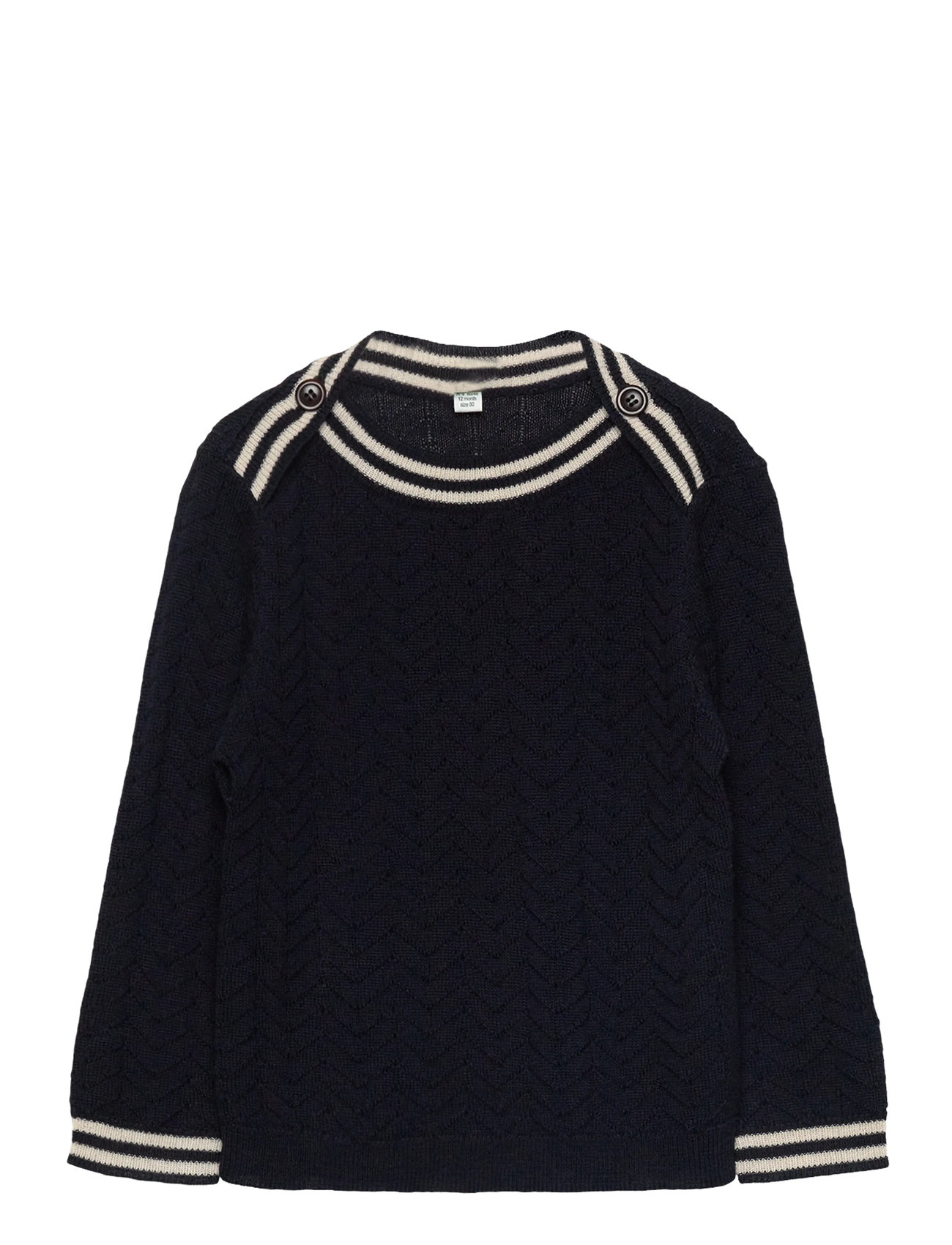 FUB Baby Zigzag Blouse, 68, Navy, Strik > Cardigans, Børn
