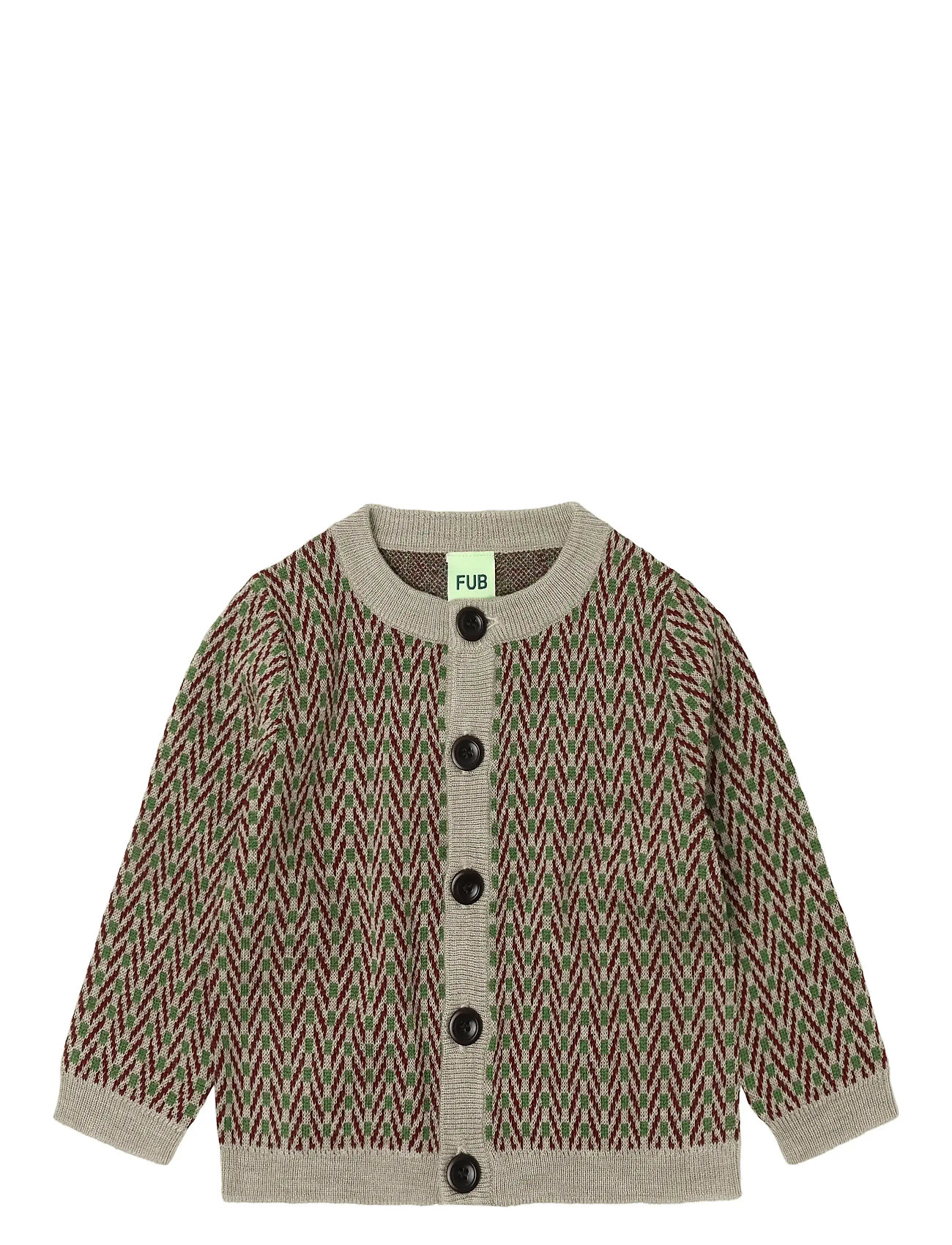 FUB Baby Herringbone Cardigan Beige - 68 - Kinder