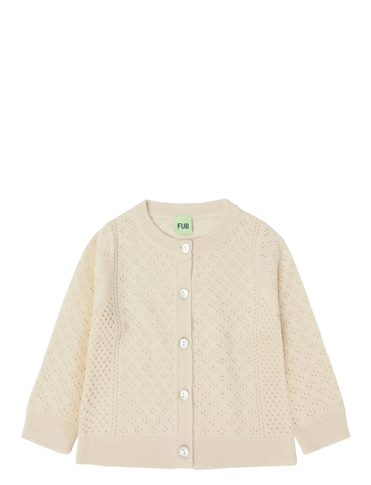 FUB Baby Pointelle Cardigan Cream - 92 - Kinder