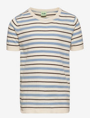 FUB - Striped T-shirt - t-shirts à manches courtes - ecru/cloudy blue - 0