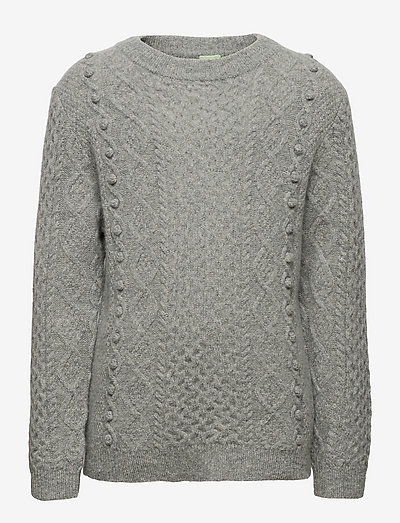 Lambswool Sweater - jumpers - grey melange
